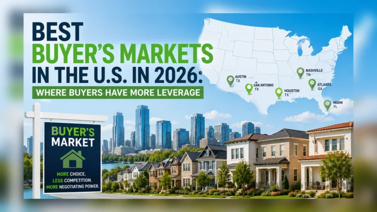 Buyer's market in the U.S. in 2026 showing metros where buyers have more negotiating leverage