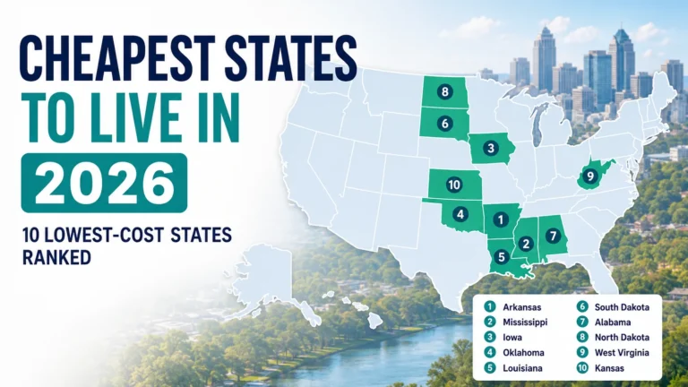 Cheapest states to live in 2026 based on U.S. cost of living data