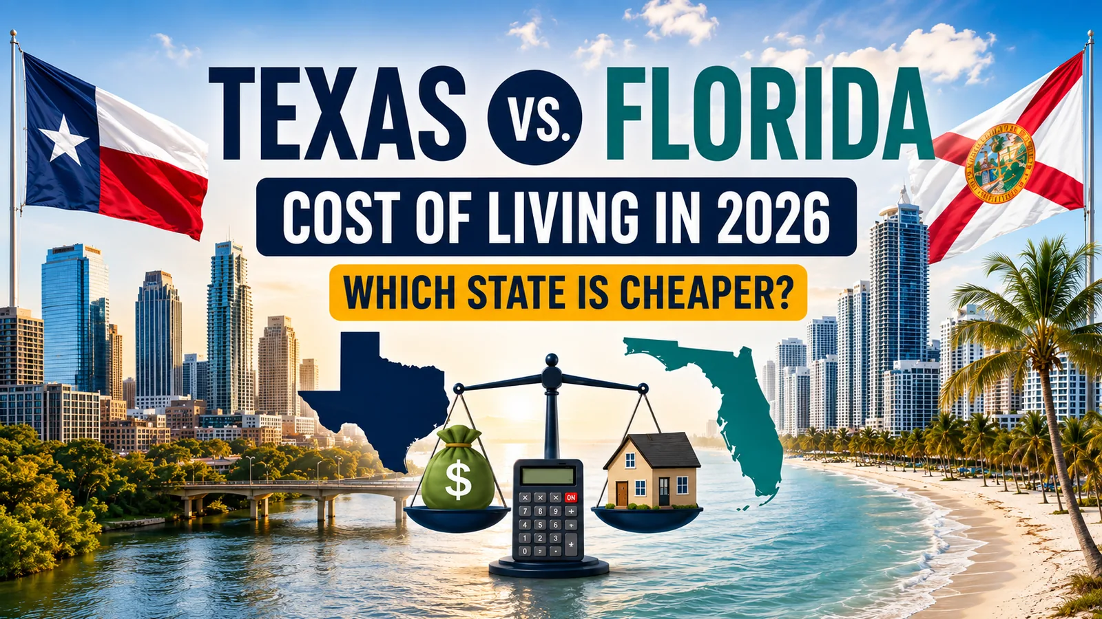 Texas vs Florida cost of living comparison in 2026