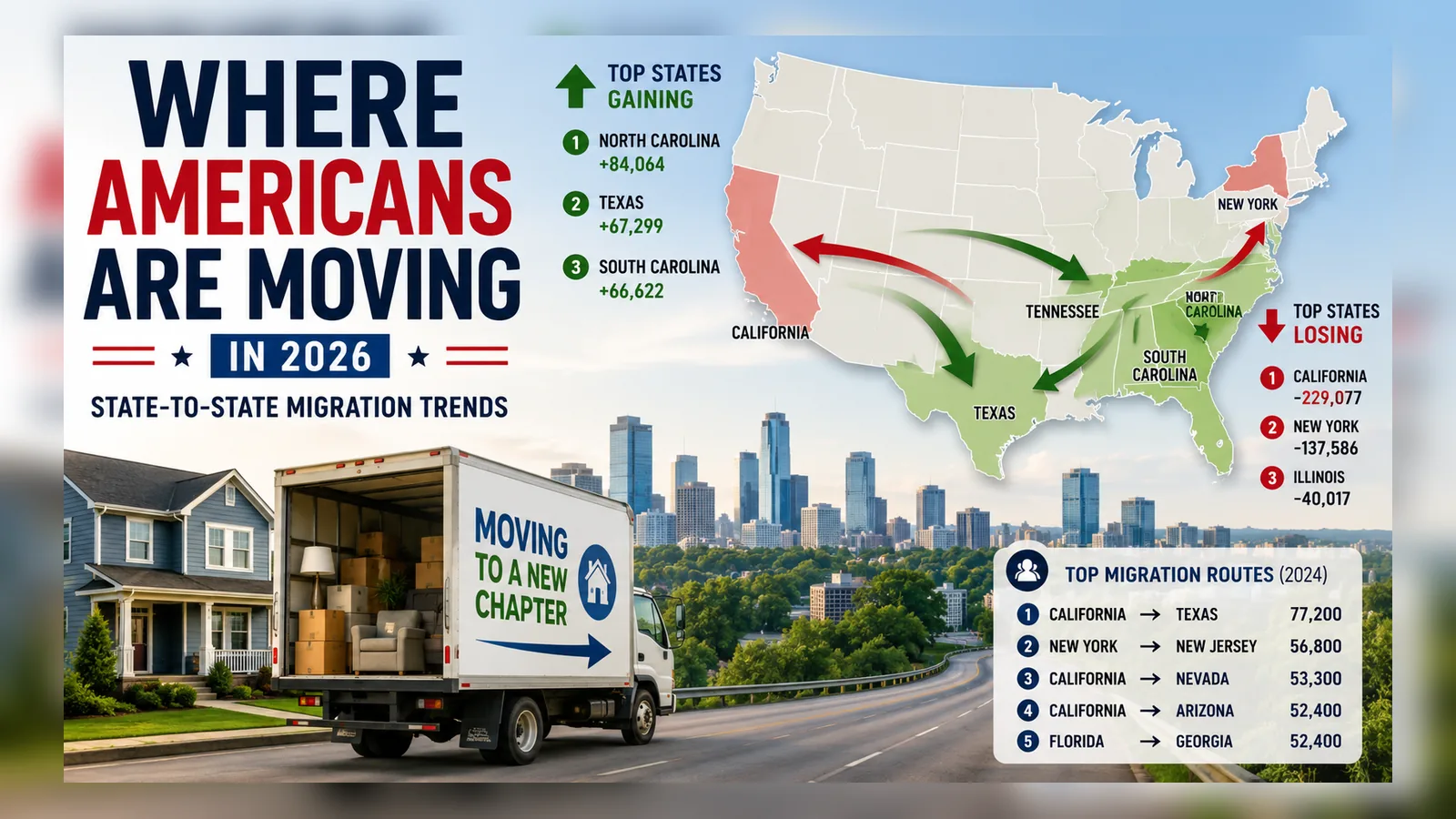 Where Americans are moving in 2026 by state