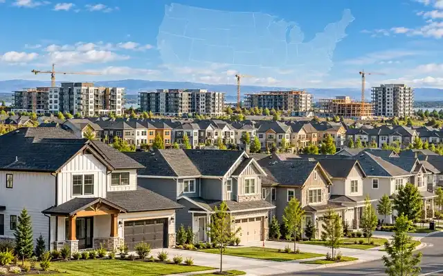 Compare housing growth by state using 2025 Census estimates, with all 50 states ranked by housing-unit growth rate, units added and total housing stock.